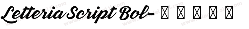 Letteria Script Bol字体转换